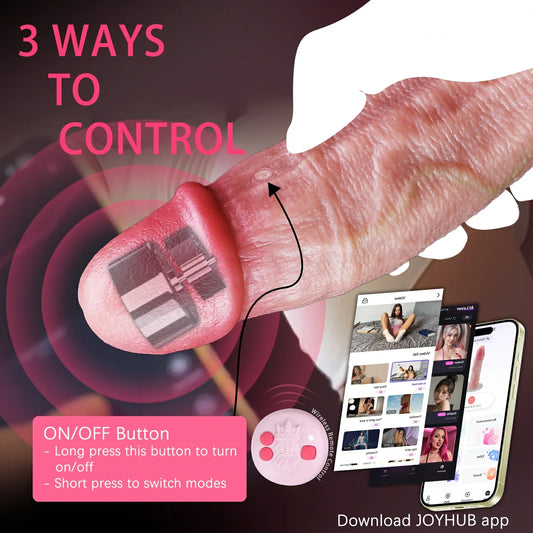 Anesidora Realistic Vibrating Cock Sleeve with App Control