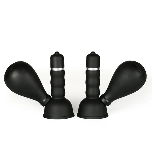 Air Pump Nipple Suction Vibrator with 7-Finger Stimulating Tips