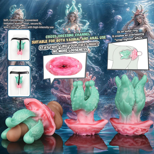 Ocean Goddess Wearable Flower Clamshell Stroker