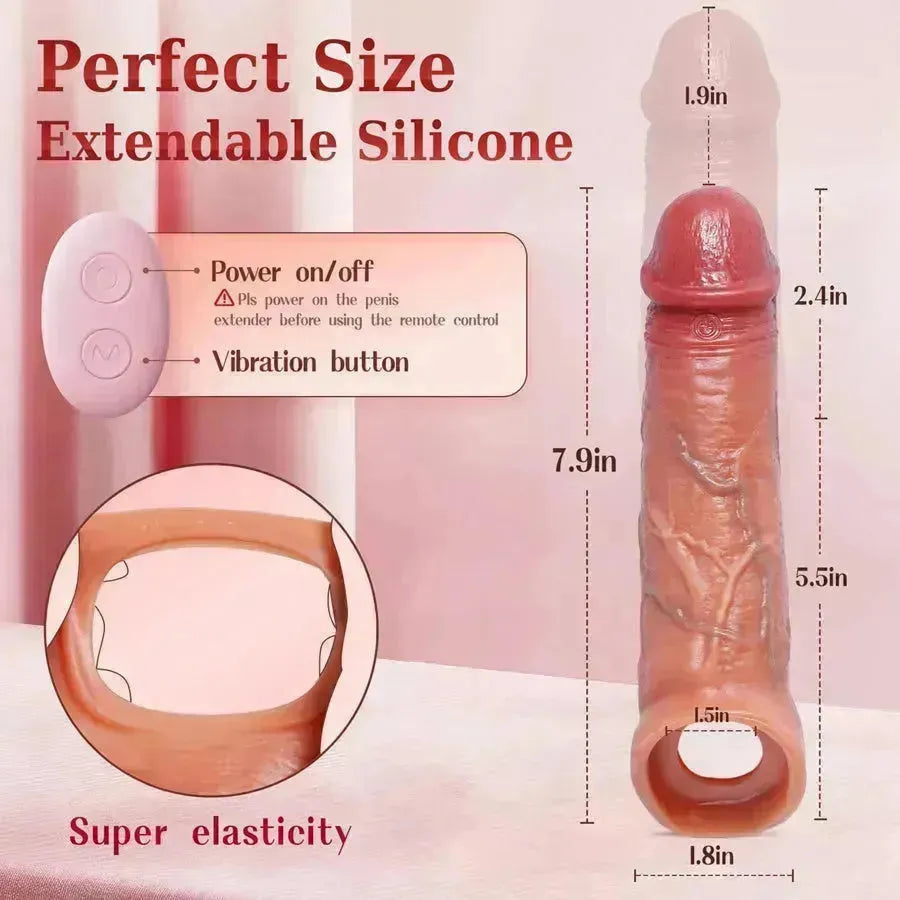 App-Controlled Vibrating Penis Sleeve
