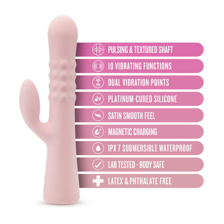 G-Spot Clitoral Dual Stimulation Pink Rabbit Vibrator 9.25 Inches
