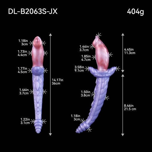 Rattletail Kane – Double-Ended Dragon Dildo with Insertable Vibrator