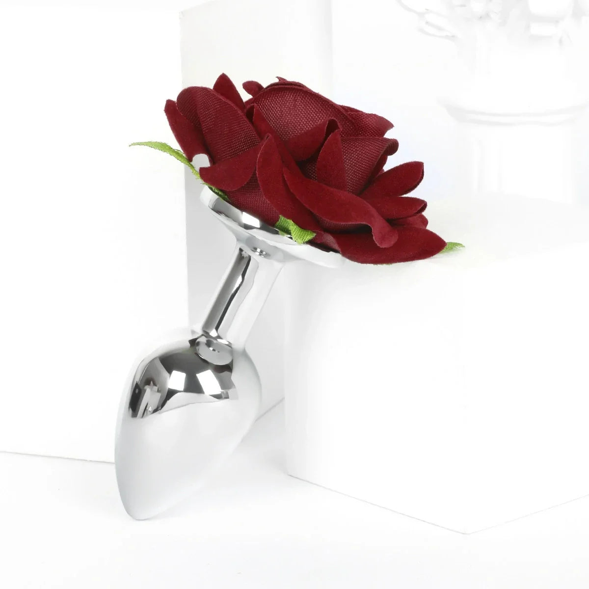 Anesidora Aluminum Rose Butt Plug & Clamps Teasing Set
