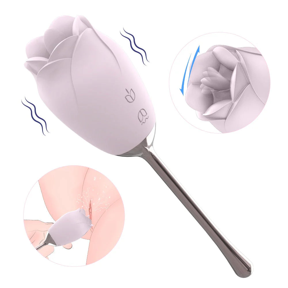 Rose King Tongue Stick Vibrator