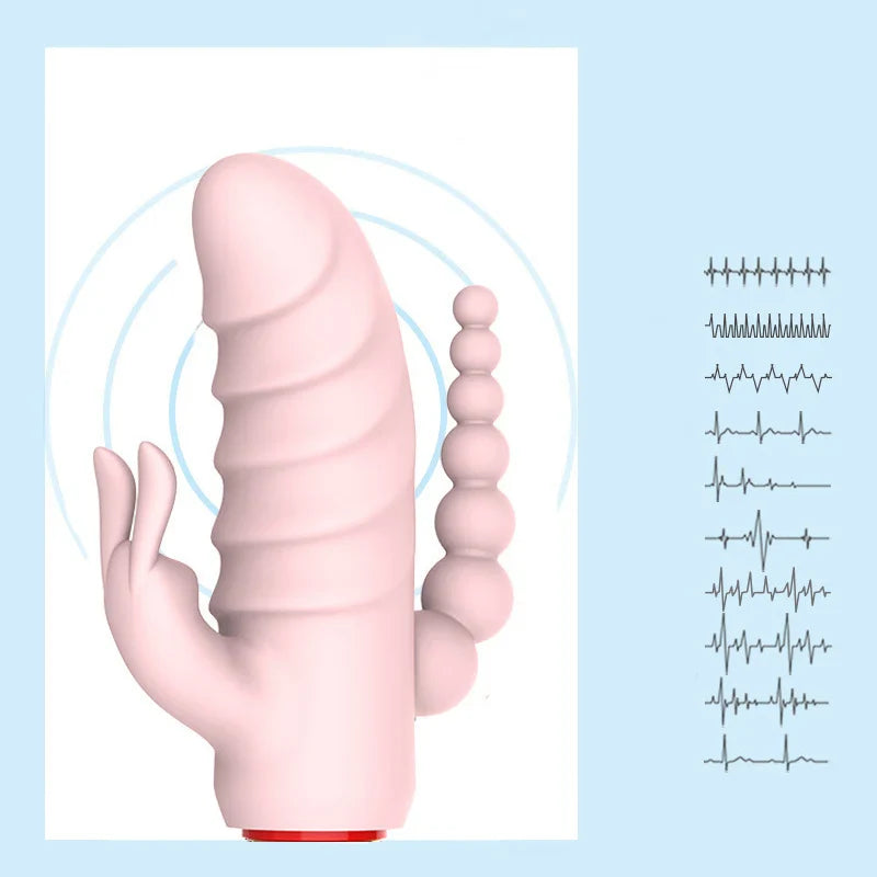 Triple Stimulater Clitoral G-Spot Anus Vibrator