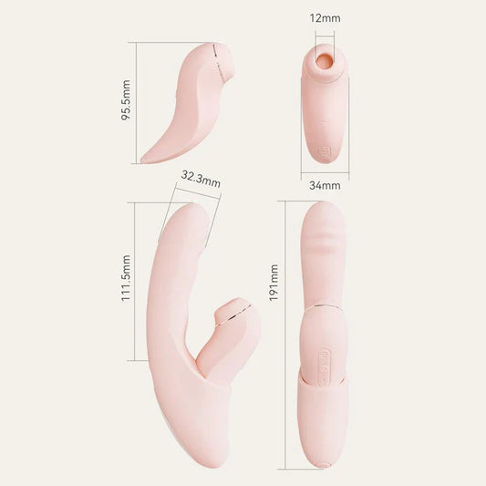 Sucking Push Blasting Heating Vibrator