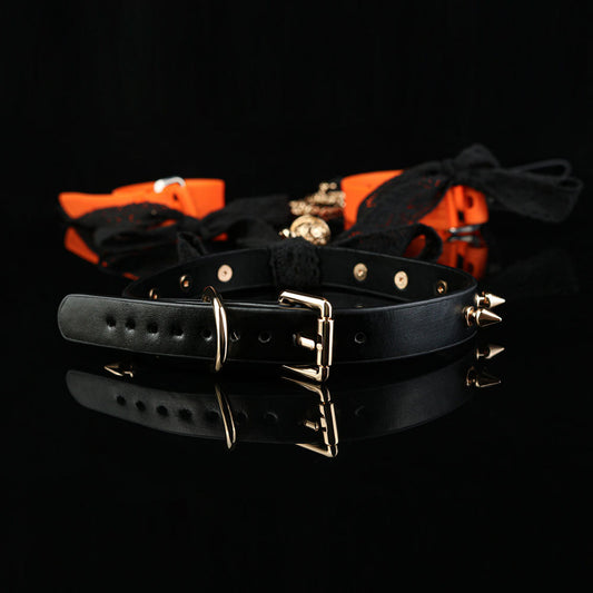 Drape Chain Collar Nipple Clamps with Heart Pendant — BDSM Bondage Nipple Stimulator Set
