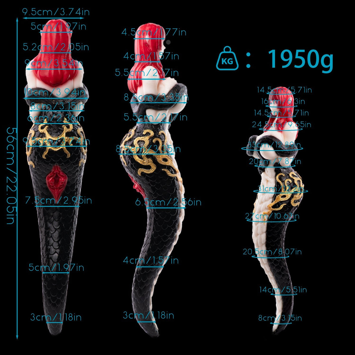 Lisera Snake Queen Stroker – Fantasy Lamia Silicone Male Masturbator