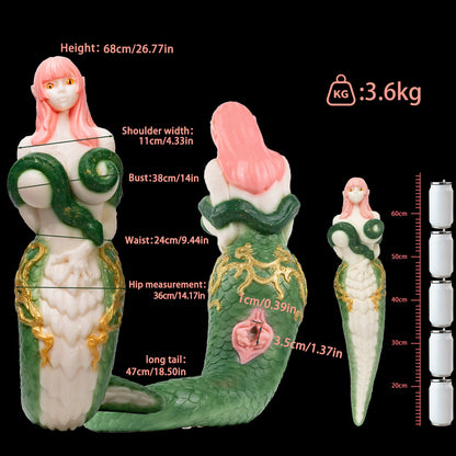 Liselara the Serpent Goddess | Figure-Grade Dual Channel Male Masturbator Cup