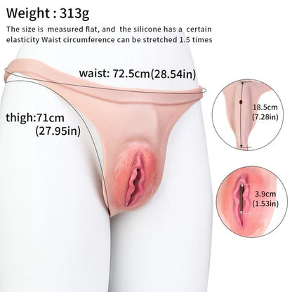 Realistic Wearable Silicone Vagina Pants