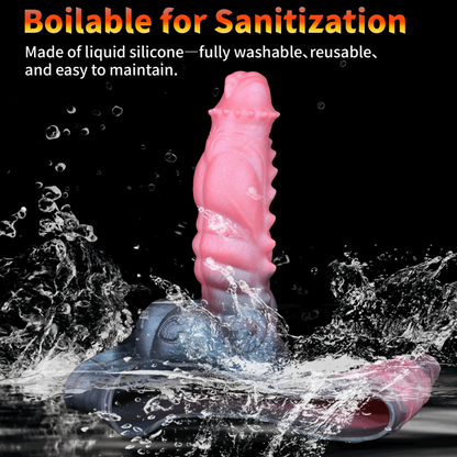 Male Penis Enlargement Fantasy Cock Sleeve - Wearable Monster Silicone Delay Device