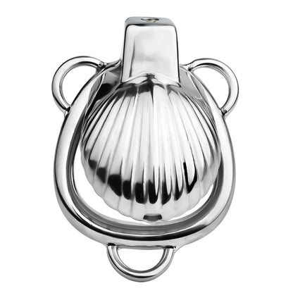 FRRK Metal Seashell Shape Chastity Lock (Optional Ring Sizes)