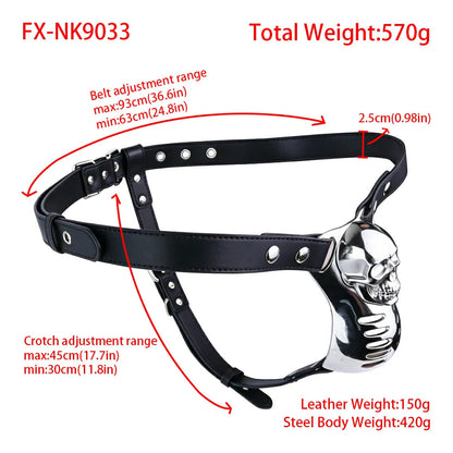 Lock Desire: Iron Skeleton & Cyber Shield Male Chastity Cages