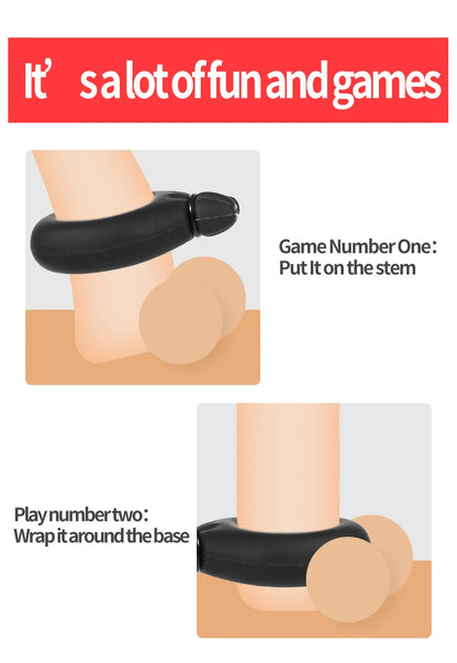 Inflatable Cock Ring Penis Pump - Delay Ejaculation Penis Enlarger Male Sex Toy