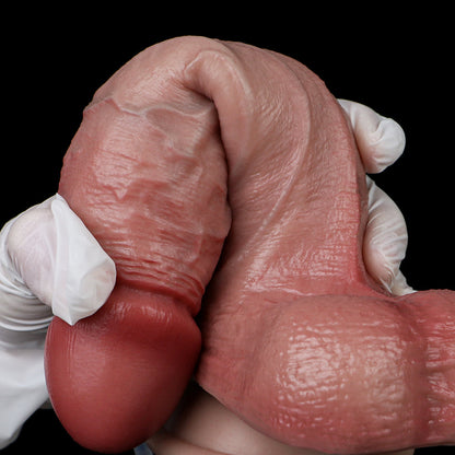 Realistic Dildo Anal Butt Plug - Inflatable Ejaculating Silicone Dildos Prostate Massager