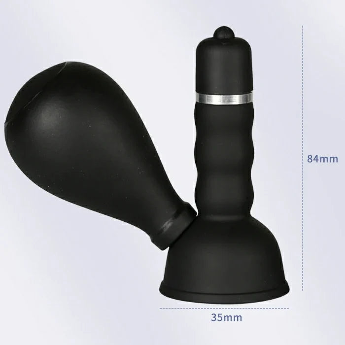 Air Pump Nipple Suction Vibrator with 7-Finger Stimulating Tips