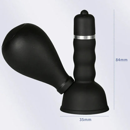 Air Pump Nipple Suction Vibrator with 7-Finger Stimulating Tips