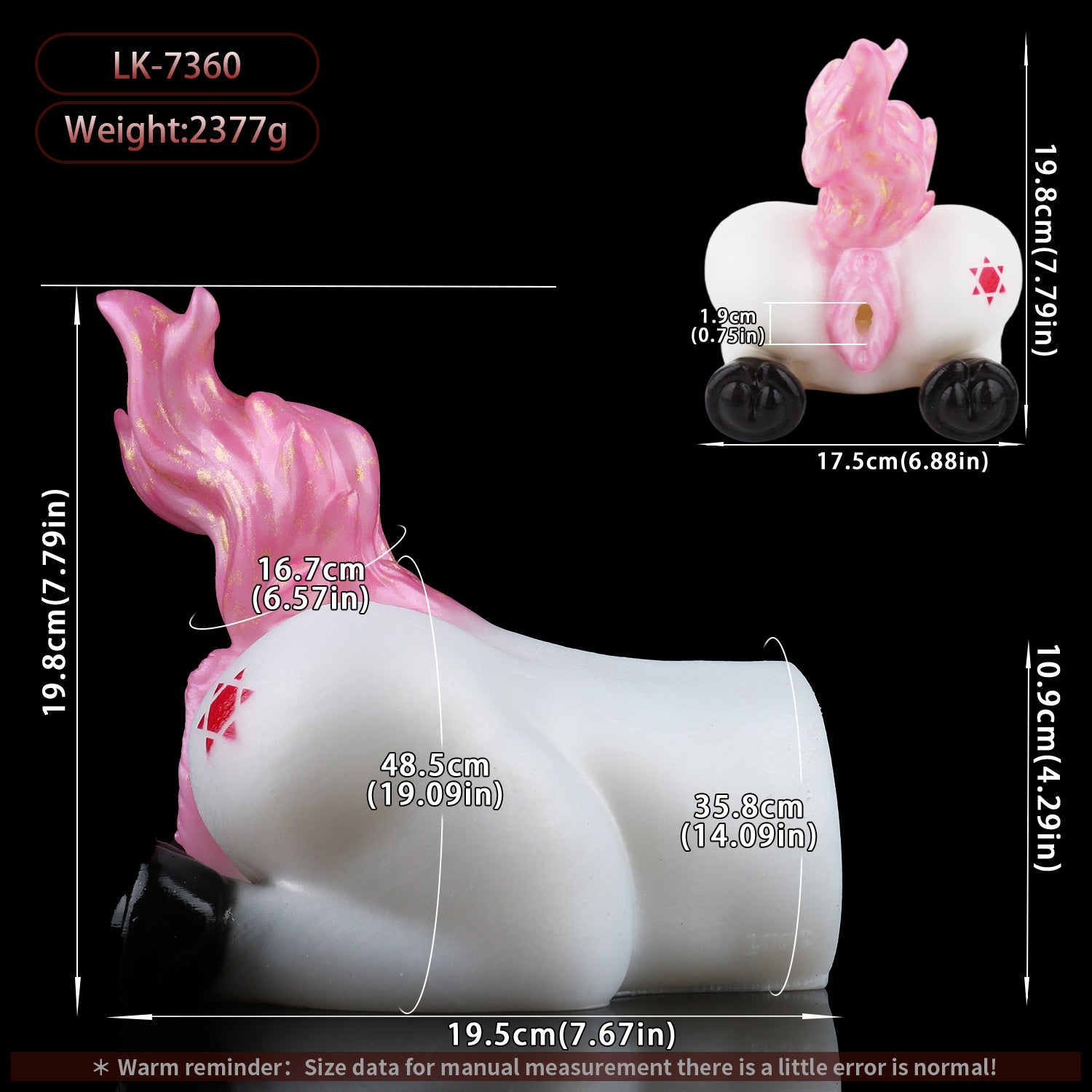 Pink Star Unicorn Fantasy Monster Girl Stroker