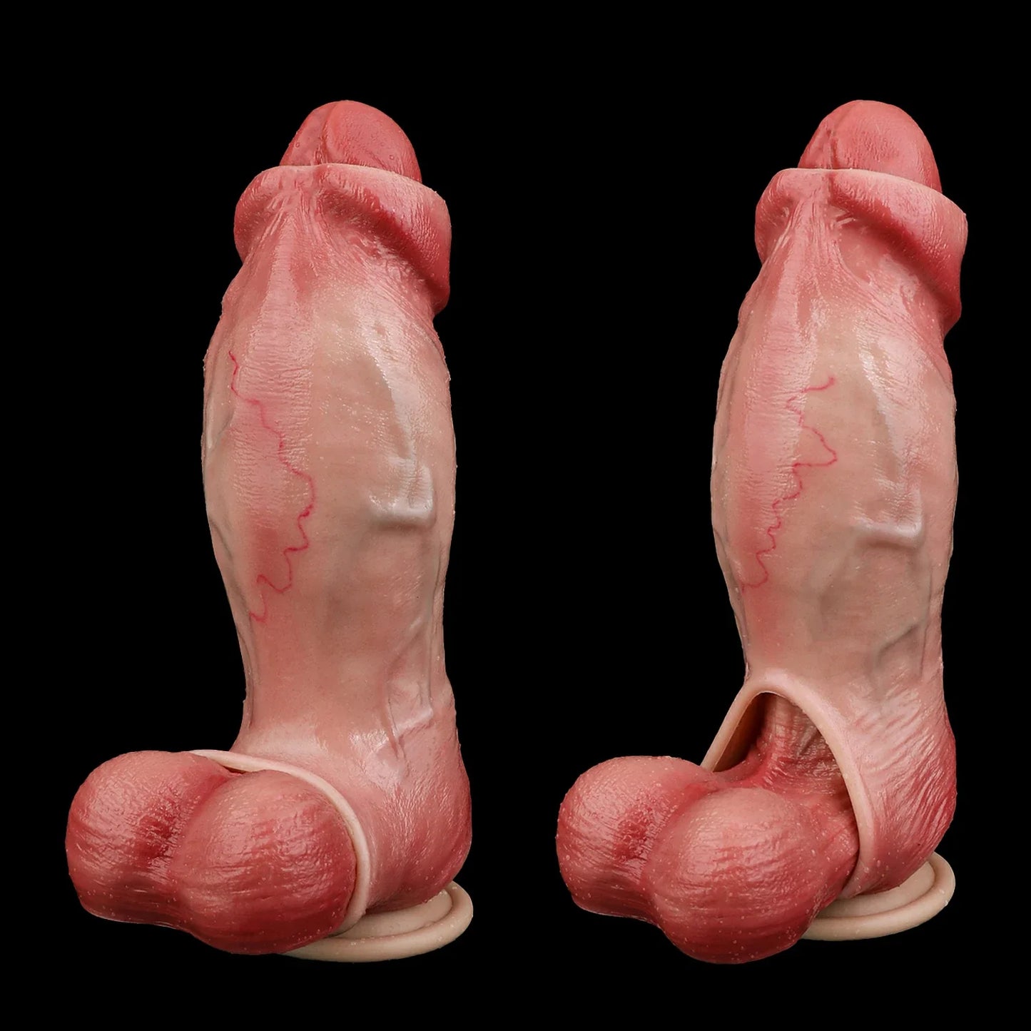 Skin-Soft Realistic Penile Extender Sleeve - 5 Design Options in Long & Short