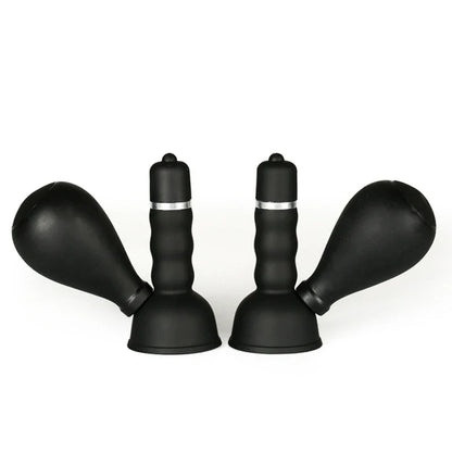 Air Pump Nipple Suction Vibrator with 7-Finger Stimulating Tips