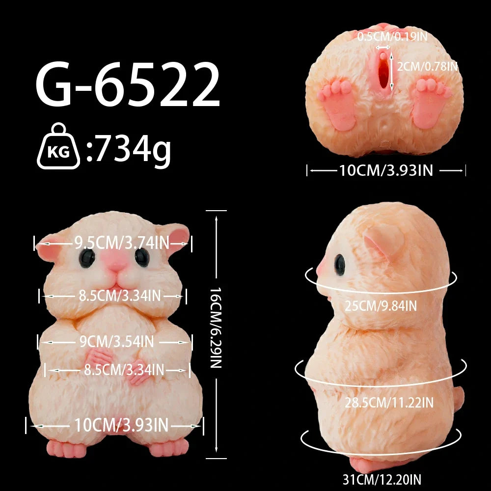 Chubby Hamster Pocket Pussy – Liquid Silicone Fantasy Animal Stroker