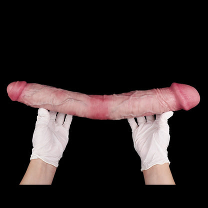 Realistic double-ended dildo with veining
