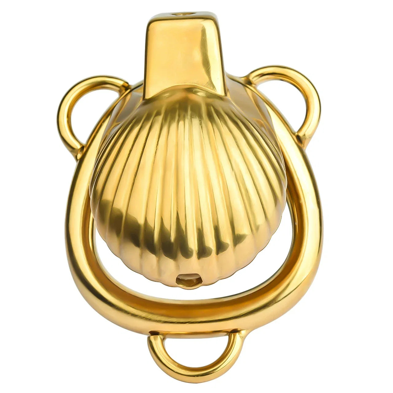 FRRK Metal Seashell Shape Chastity Lock (Optional Ring Sizes)