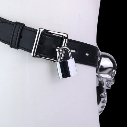 Lock Desire: Iron Skeleton & Cyber Shield Male Chastity Cages