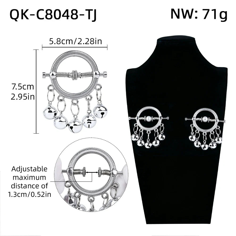 GlimmerDesire™ Luxury Non-Piercing Crystal Nipple Chain with Tassel • 2 Chic Styles