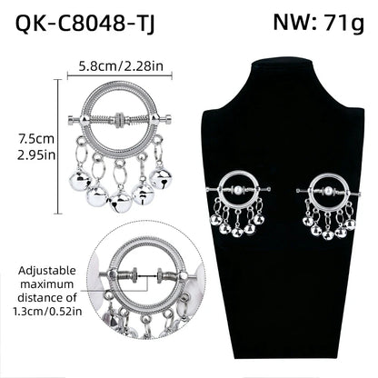 GlimmerDesire™ Luxury Non-Piercing Crystal Nipple Chain with Tassel • 2 Chic Styles