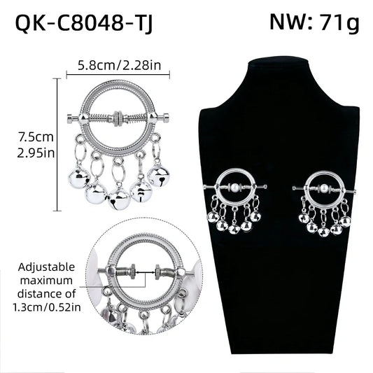 GlimmerDesire™ Luxury Non-Piercing Crystal Nipple Chain with Tassel • 2 Chic Styles