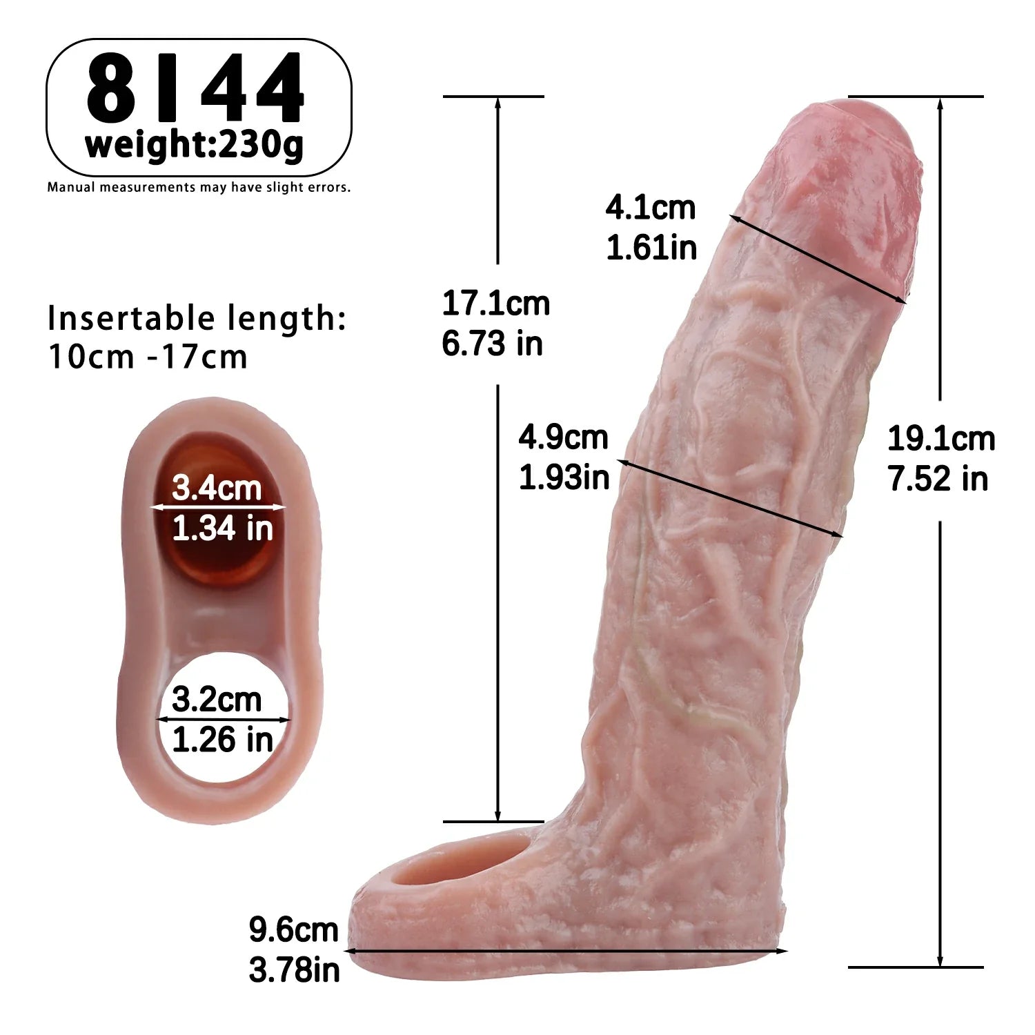 Anesidora Realistic Vibrating Cock Sleeve with App Control