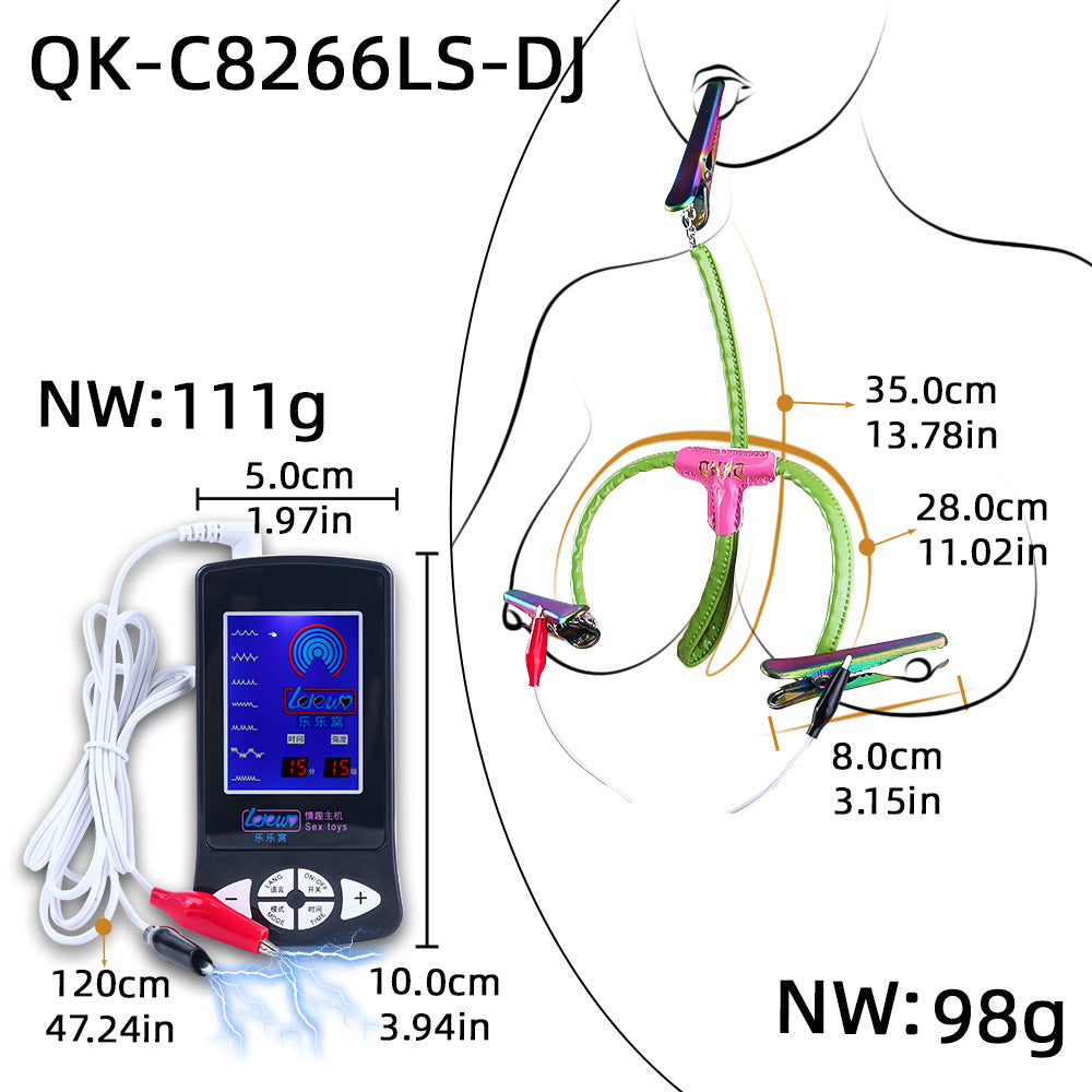 QKKQ E-Stim Controller Nipple & Tongue Clamps Kit