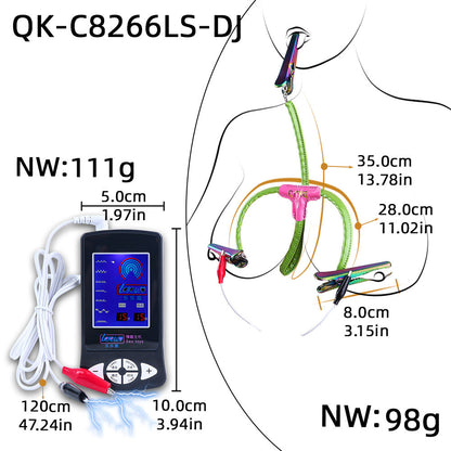 QKKQ E-Stim Controller Nipple & Tongue Clamps Kit