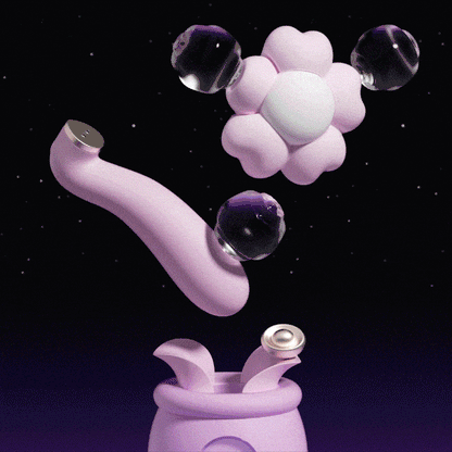 ZEMALIA Flower Clock 2-in-1 Sucking & Thrusting Vibrator Set