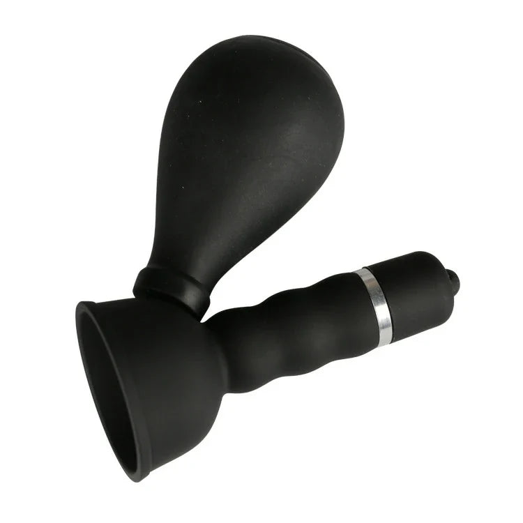 Air Pump Nipple Suction Vibrator with 7-Finger Stimulating Tips