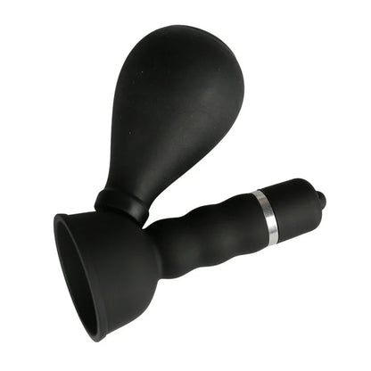 Air Pump Nipple Suction Vibrator with 7-Finger Stimulating Tips