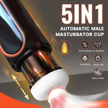 XT1 Hands-free Male Stroker Thrusting Sucking Vibrating