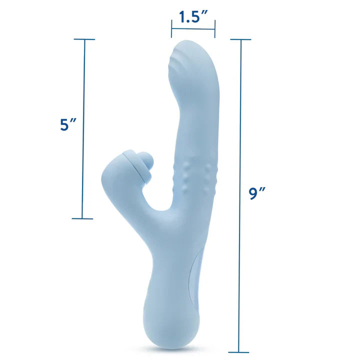 Blue G-Spot Clitoral Dual Stimulation Rabbit Vibrator 9.25 Inches