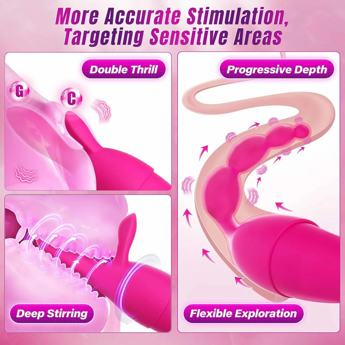 Crescent Moon – Vibrator with 4 Interchangeable Heads