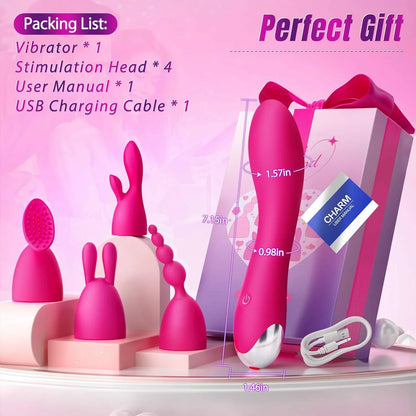 Crescent Moon – Vibrator with 4 Interchangeable Heads