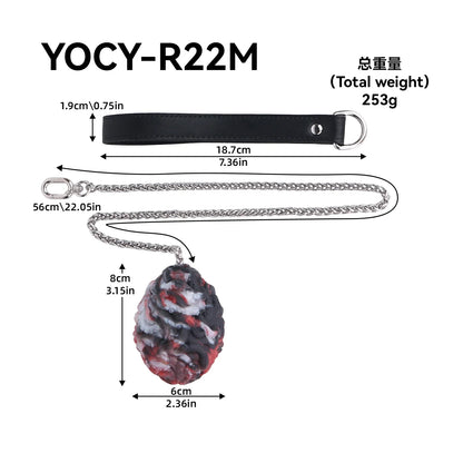 Crimson Abyss Egg – Chained Silicone Anal Plug