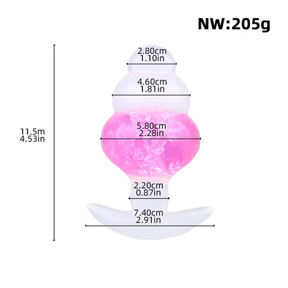 Crystal Glow Luminous Anal Plug