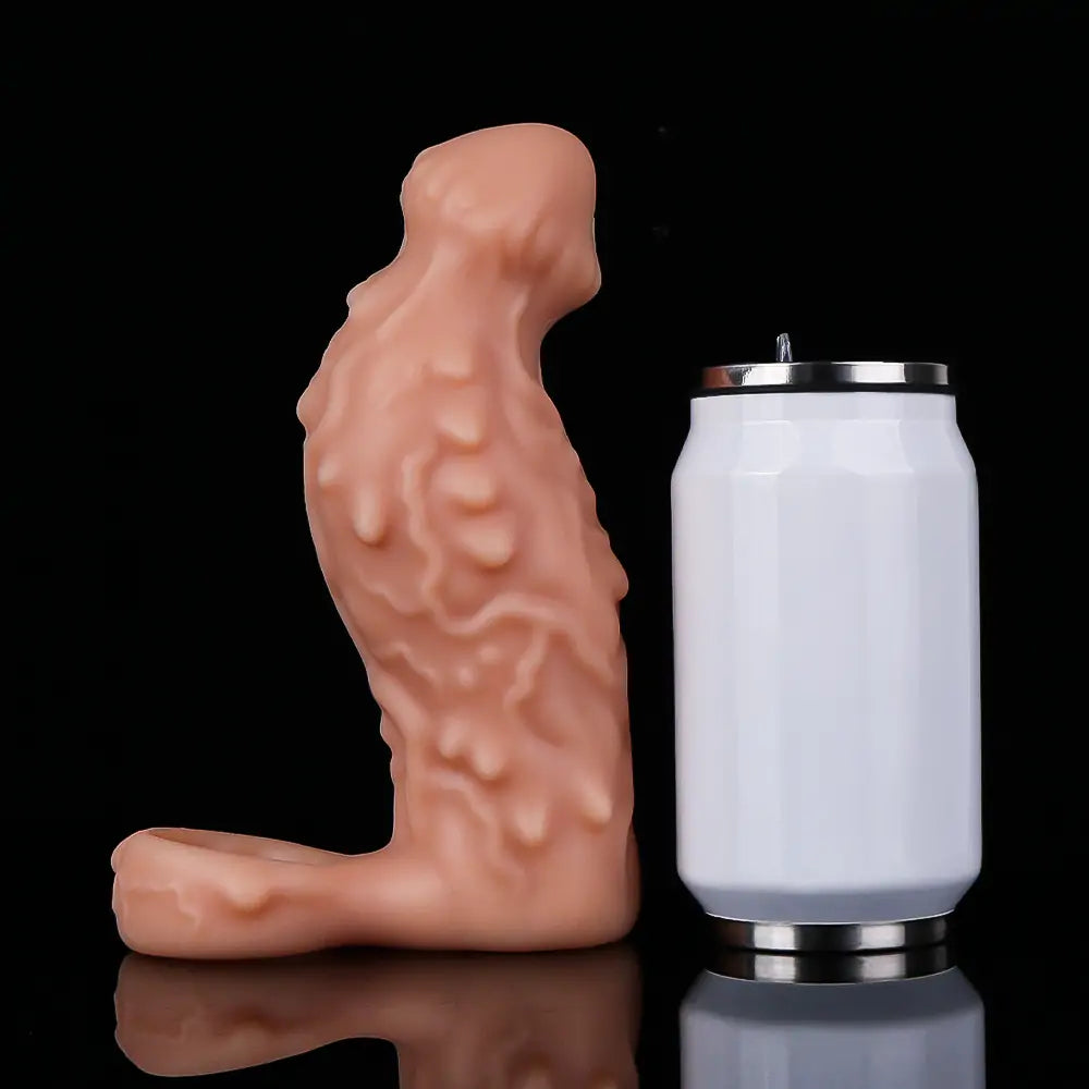 Curved Silicone Bumpy Vibrating Penis Sleeve