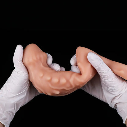 Curved Silicone Bumpy Vibrating Penis Sleeve