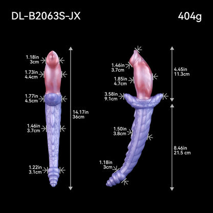 Rattletail Kane – Double-Ended Dragon Dildo with Insertable Vibrator