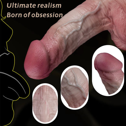 Dual-Density Realistic Dildo with Testicles