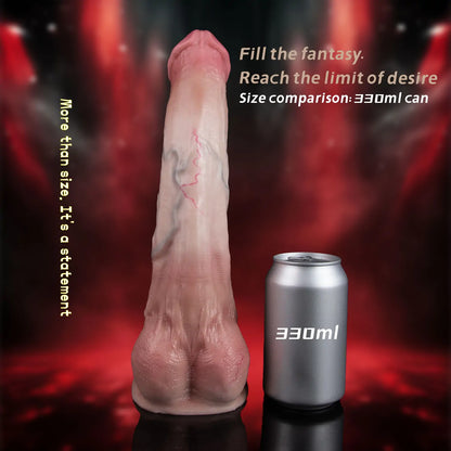 Dual-Density Realistic Dildo with Testicles