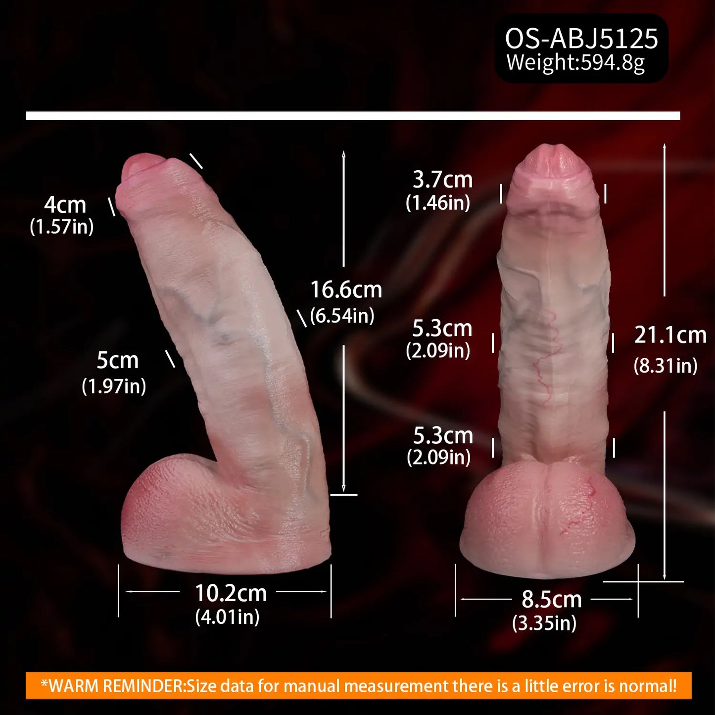 Dual-Density Realistic Dildo with Testicles
