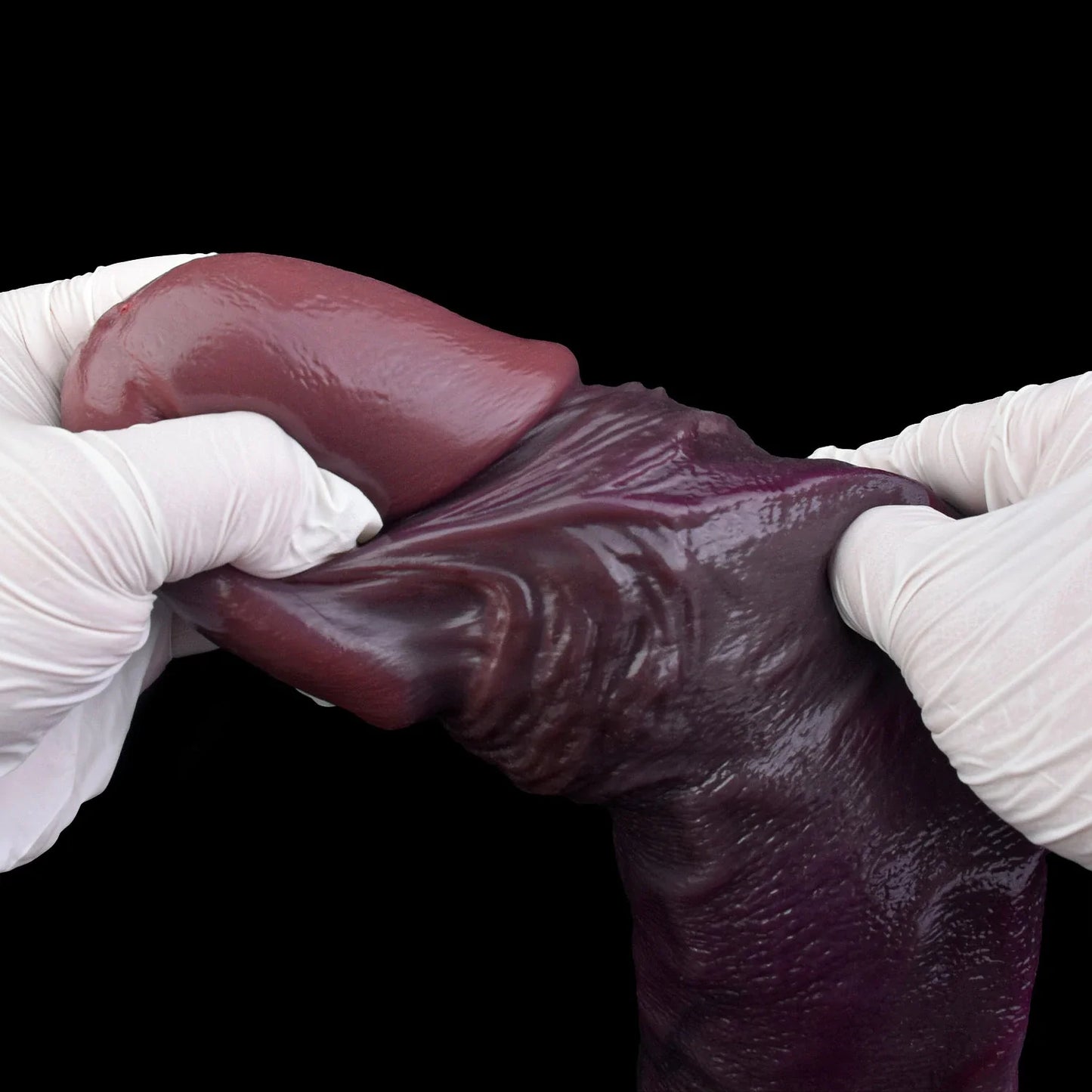 Extra-Large Dual-Layer Squirting Black Dildo
